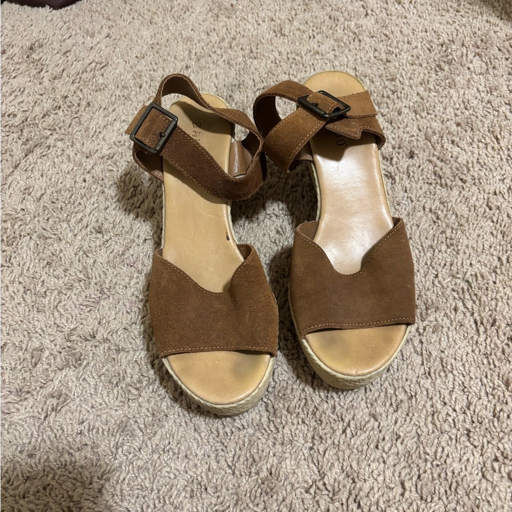 BAMBOO Brown Platform Sandals